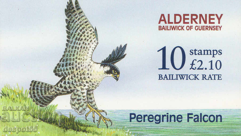 2000. Alderney. Birds - Peregrine Falcon. Carnet.