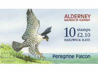 2000. Alderney. Πουλιά - Peregrine Falcon. Καρνέτο.