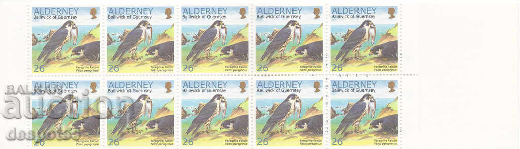 2000. Alderney. Birds - Peregrine Falcon. Carnet. with price 7.50 BGN | € 3.83 2000. Alderney. Birds - Peregrine Falcon. Carnet. with price 7.50 BGN | € 3.83
