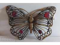 100-YEAR-OLD LARGE BROOCH BUTTERFLY KINGDOM OF BULGARIA