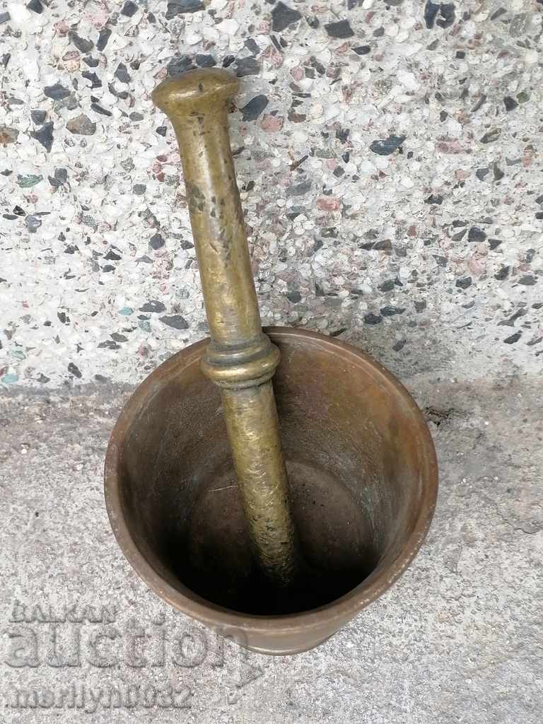 Auction Old bronze mortar, hammer, mortar Auction Old bronze mortar, hammer, mortar