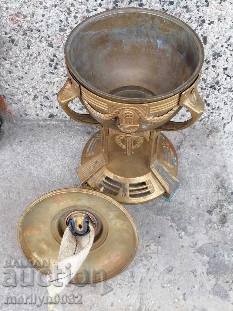 Auction Old gas lamp in Art Deco lantern style Auction Old gas lamp in Art Deco lantern style