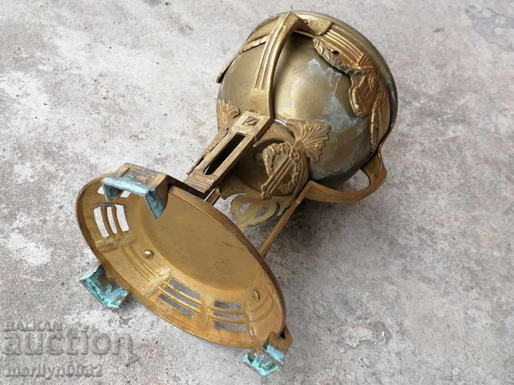 Old gas lamp in Art Deco lantern style - 5 Old gas lamp in Art Deco lantern style - 5