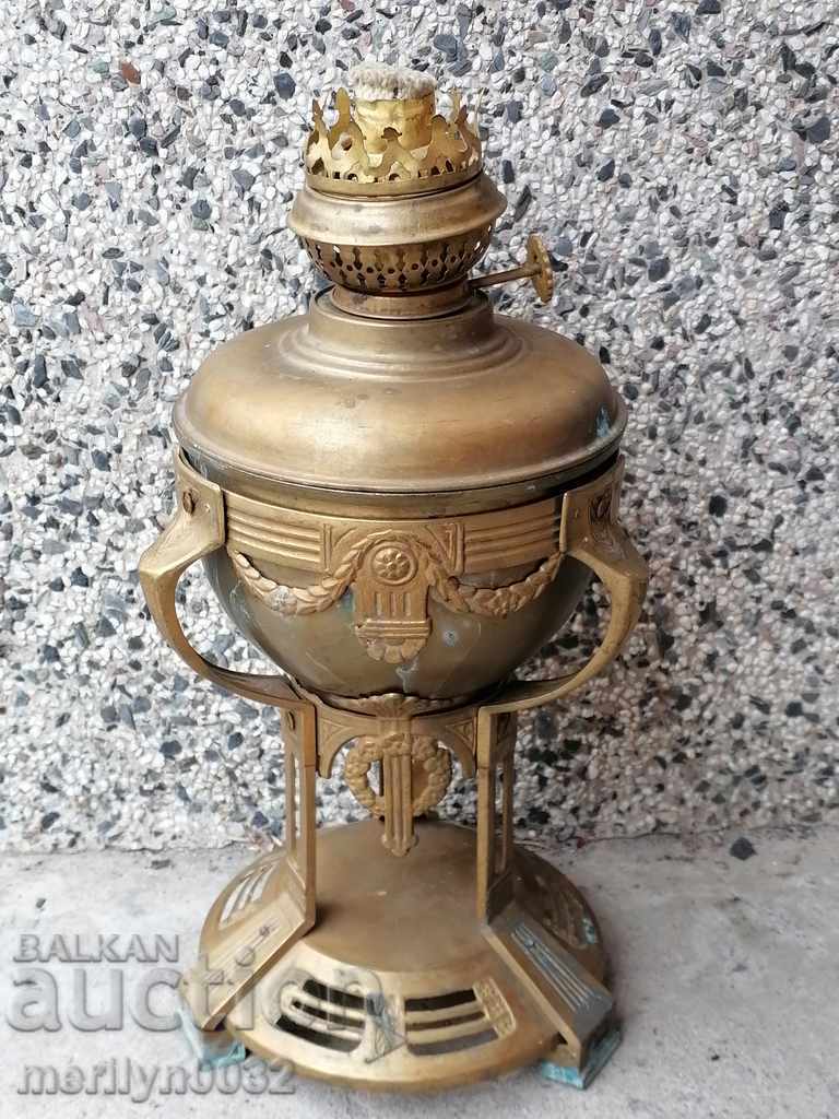 Стара газена лампа в стил Арт Деко фенер