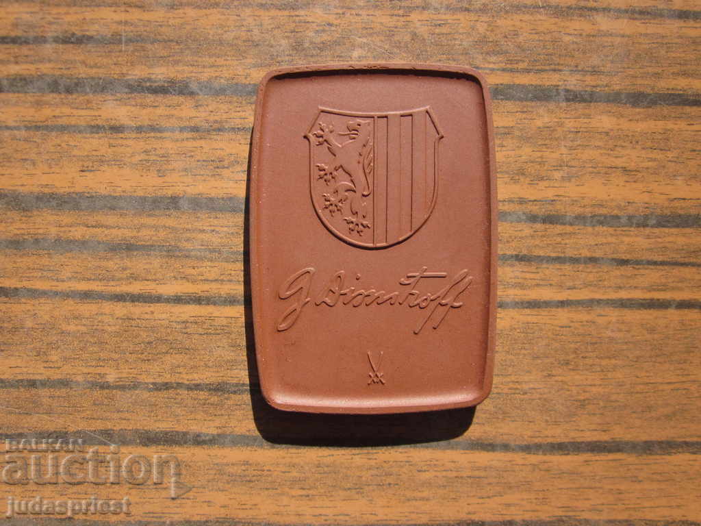 Delivery of Georgi Dimitrov medal plaque made of porcelain meissen Delivery of Georgi Dimitrov medal plaque made of porcelain meissen