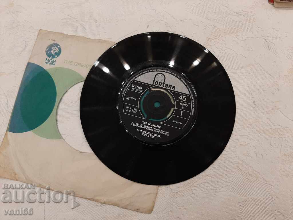 Gramophone record - small format - Loos of England with price 1.50 BGN | € 0.77 Gramophone record - small format - Loos of England with price 1.50 BGN | € 0.77