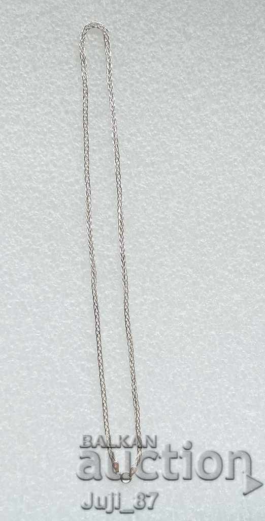 Nou lungime lanț argintiu 45 cm