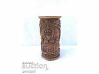 Large wax embossed candle №0889