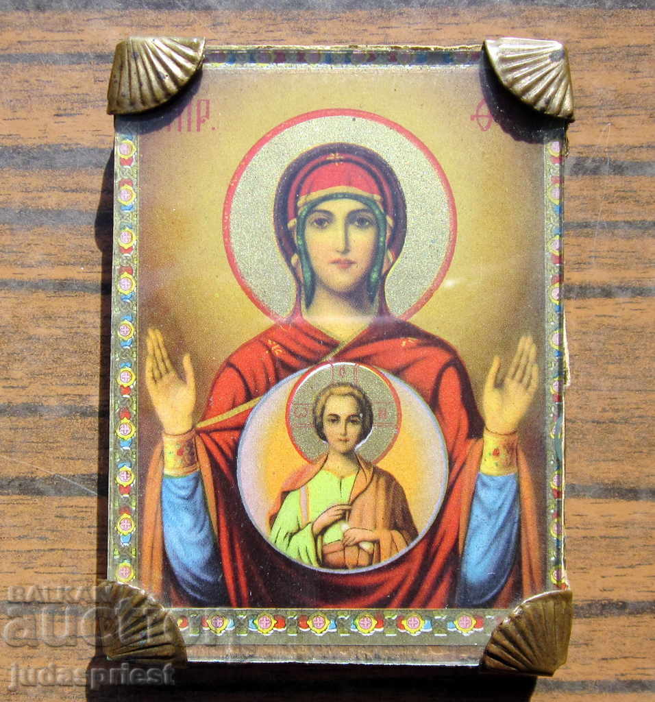 Kingdom of Bulgaria ancient small home icon of the Mother of God