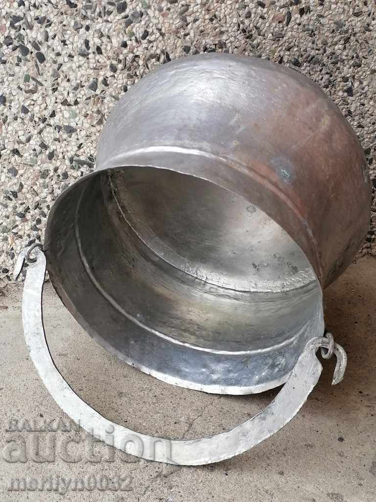 Old copper cauldron, copper, cauldron copper vessel menche with price 87.00 BGN | € 44.48