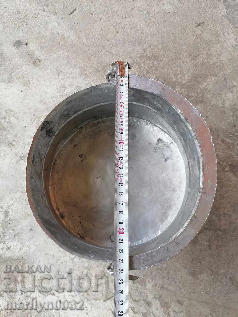 Old copper cauldron, copper, cauldron copper vessel menche - 5