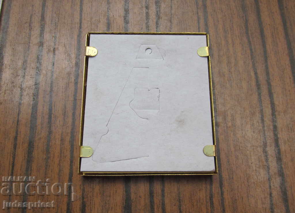 Ρωσική παλιά, χειροποίητη εικόνα με μεταλλικό πλαίσιο, Παναγία - 6