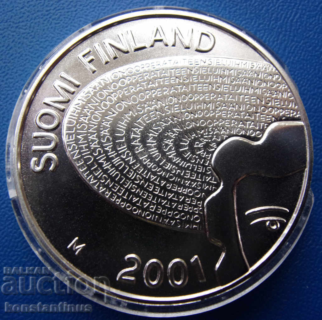 Финландия  100  Марки  2001  UNC PROOF Rare с цена € 33.23 | 64.99 лв.