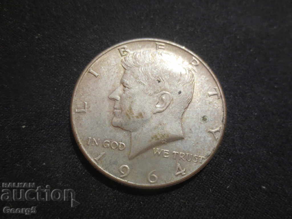 1/2 dolar 1964 argint