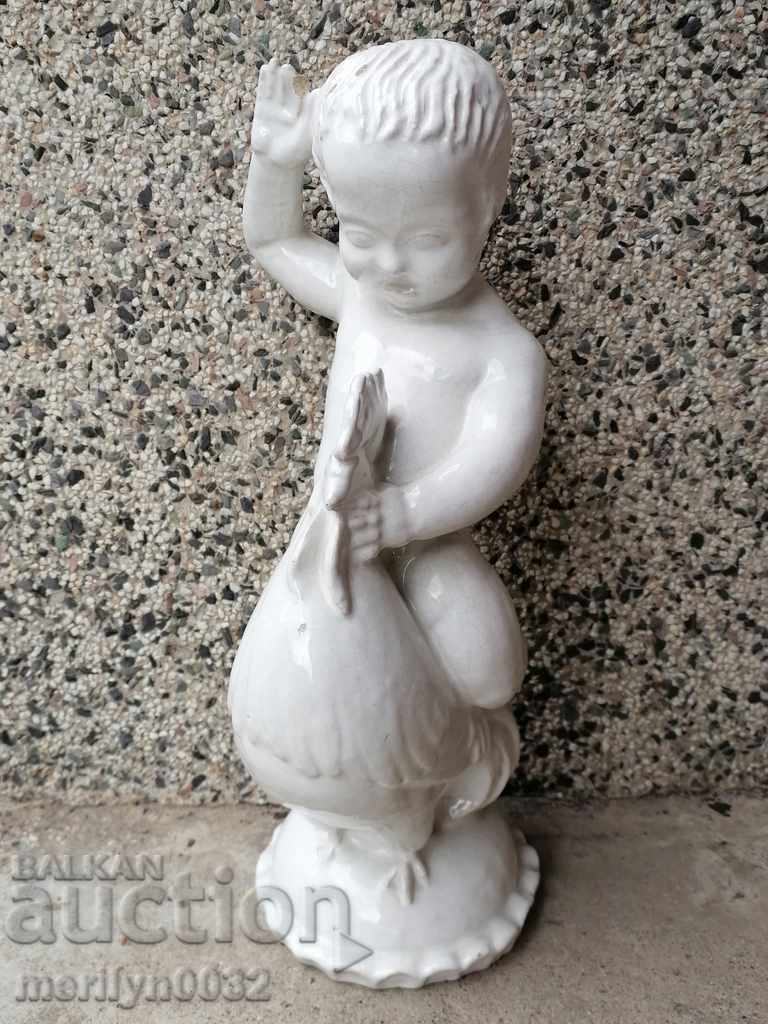 Statuetă franceză, figură veche de porțelan