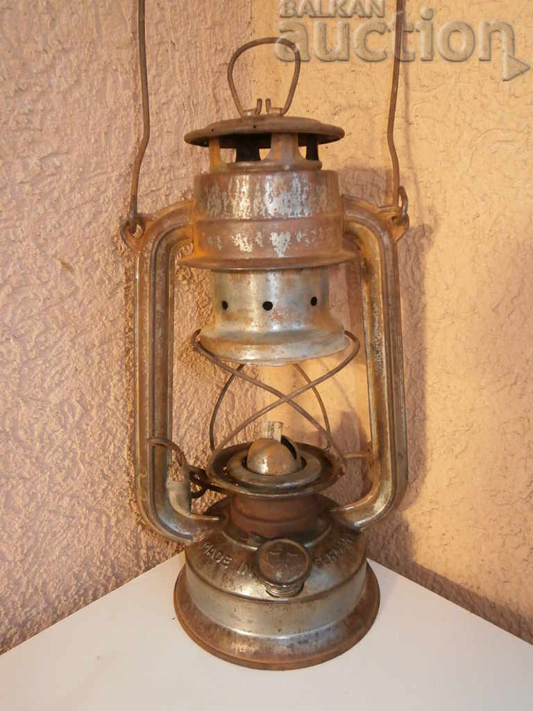 старинен немски фенер с прилеп BAT 158 ретро винтидж