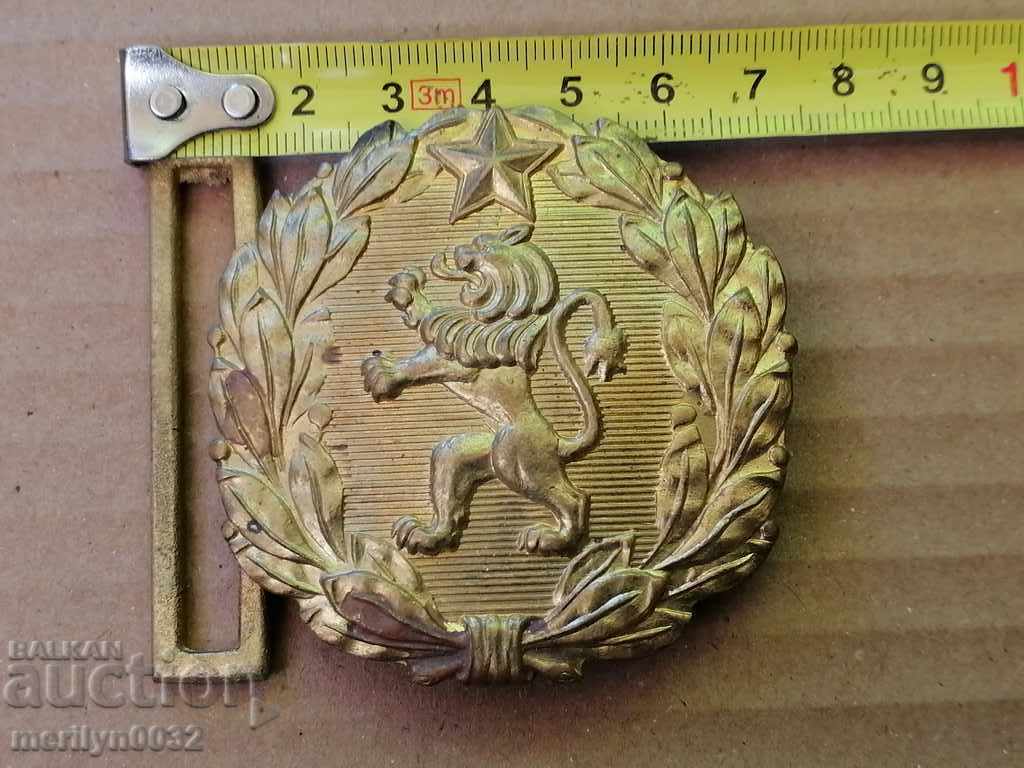 Auction Officer's bronze belt buckle, buckle blazon Auction Officer's bronze belt buckle, buckle blazon