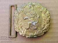 Officer's bronze belt buckle, buckle blazon