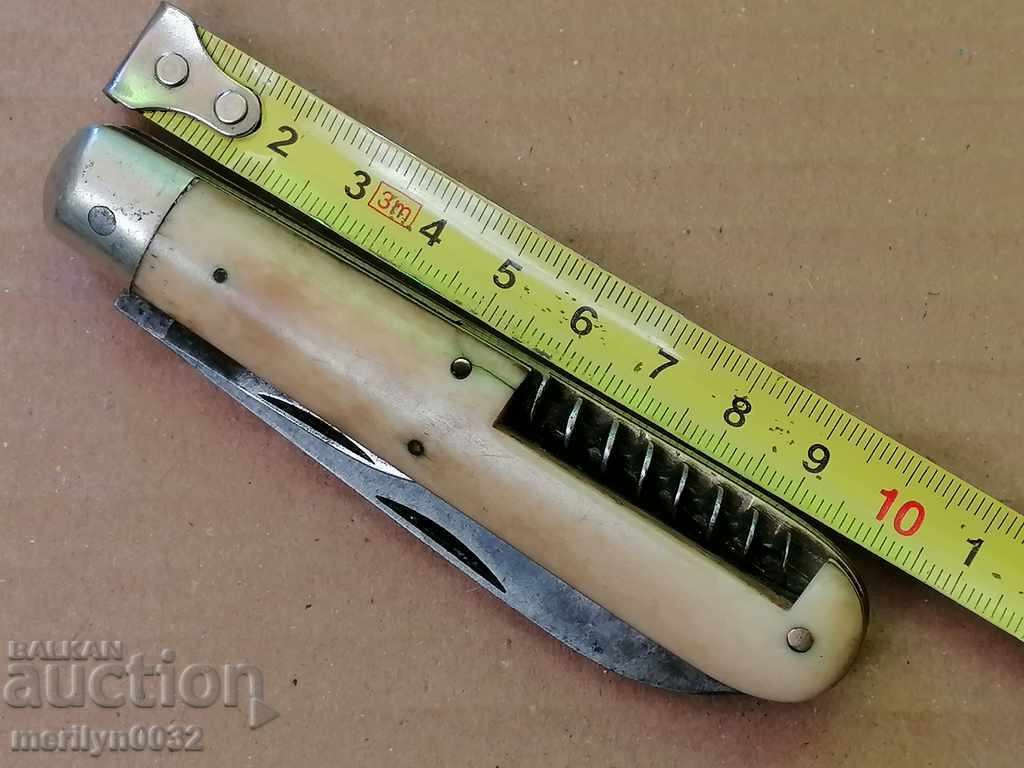 Old leg white bone chire pocket knife corkscrew knife with price 124.00 BGN | € 63.40