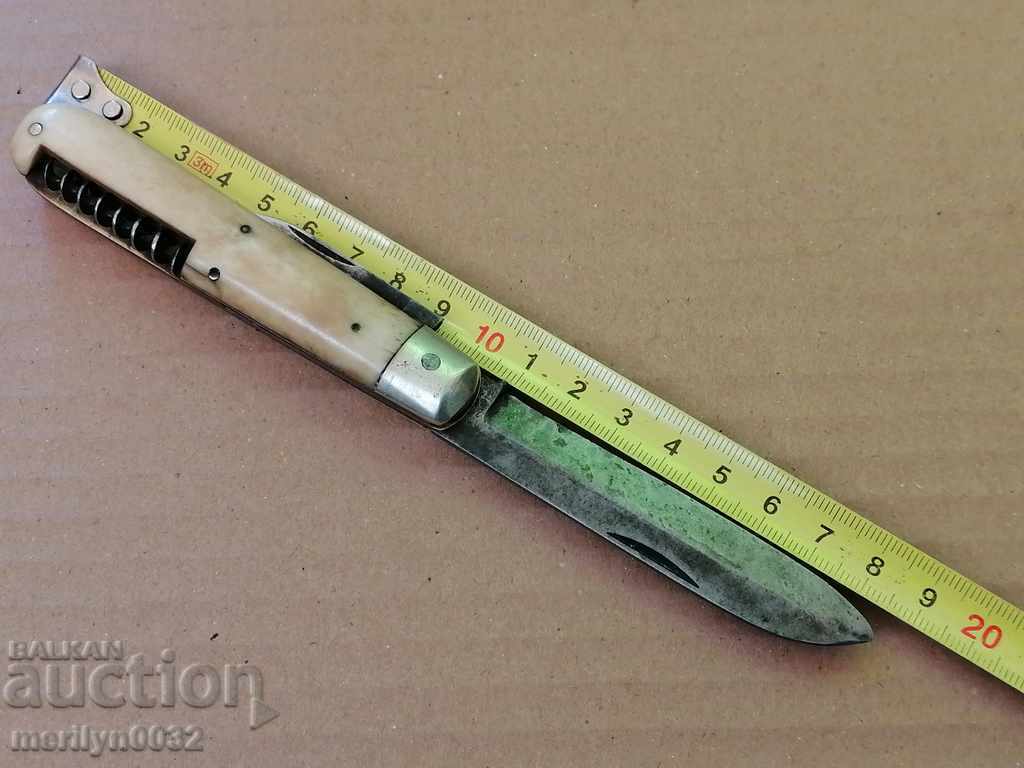 Old leg white bone chire pocket knife corkscrew knife - 5