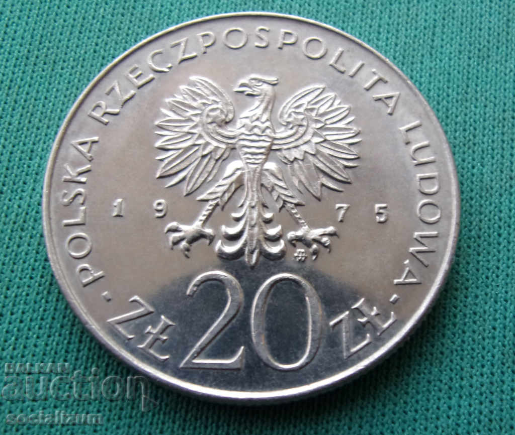 Polonia 20 Zloty 1975 Rare cu preț € 5.11 | 9.99 BGN