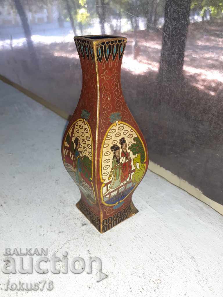 Small old cloisonne vase