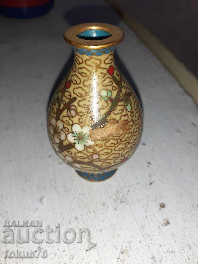Old cute little cloisonne vase