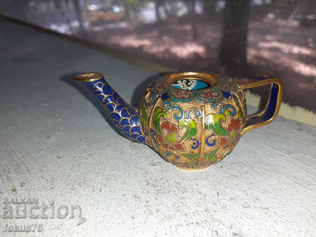 Small teapot Cloisonne cloisonne - 5