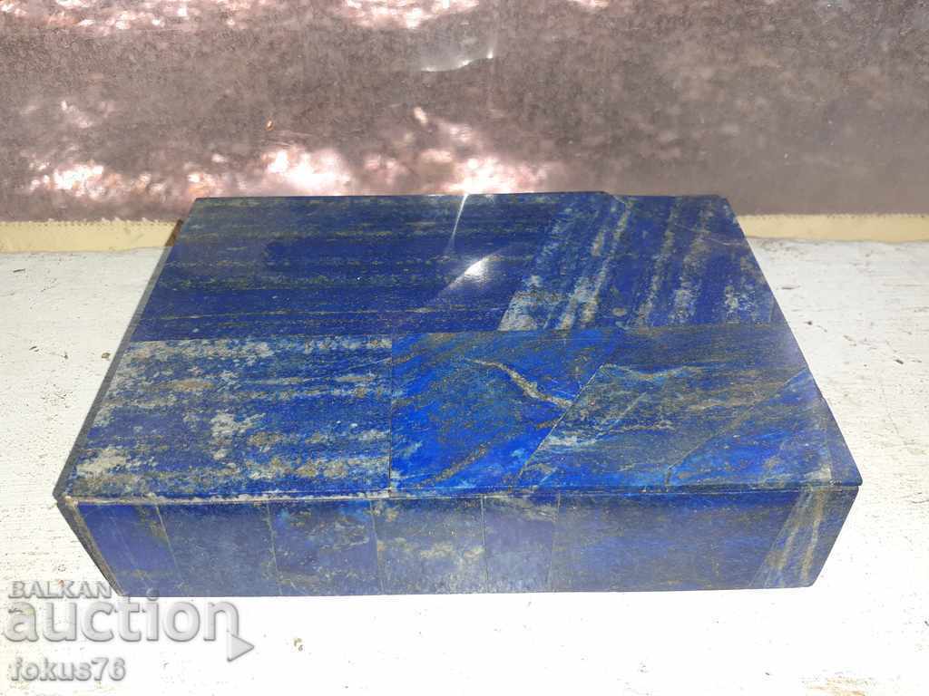 Old antique box of lapis lazuli
