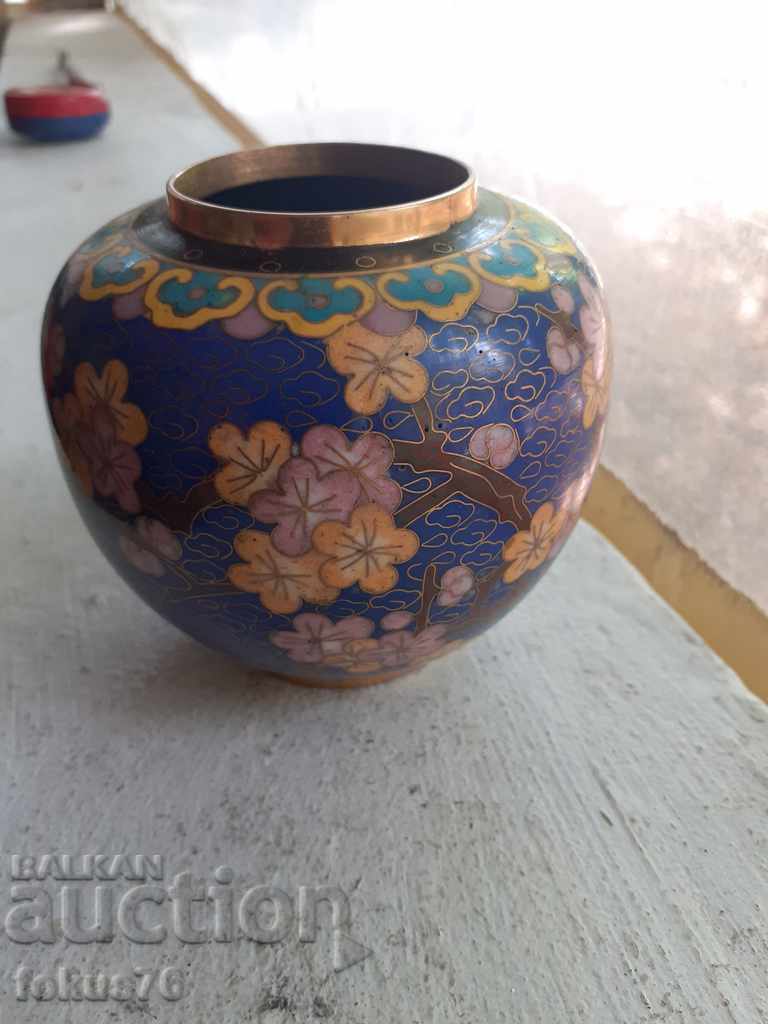 A beautiful old cloisonne collector's vase - 5 A beautiful old cloisonne collector's vase - 5