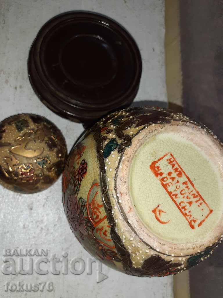 Unique old vase Satsuma satsuma porcelain jar - 7 Unique old vase Satsuma satsuma porcelain jar - 7