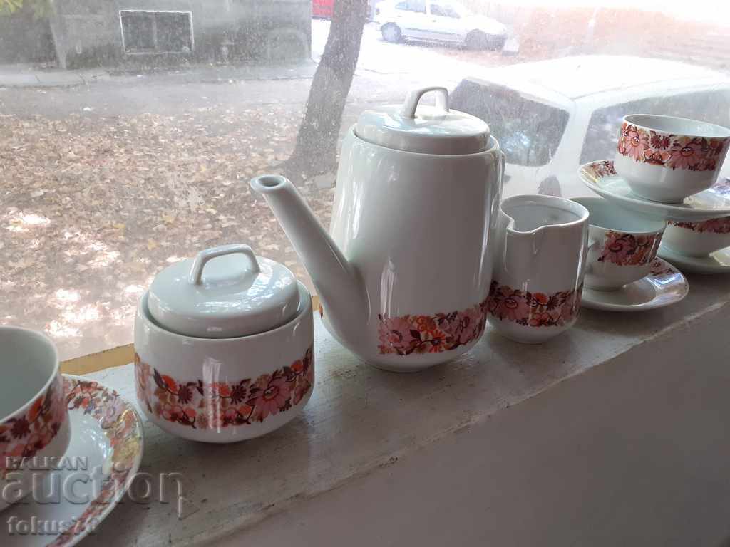Auction  Old Bulgarian porcelain tea set