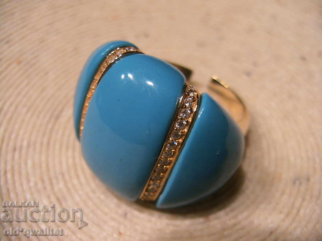 Delivery of SILVER RING with gilding, SILVER 925, open bar Delivery of SILVER RING with gilding, SILVER 925, open bar