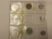 San Marino Set 7 coins from 1 pound to 100 pounds 1975