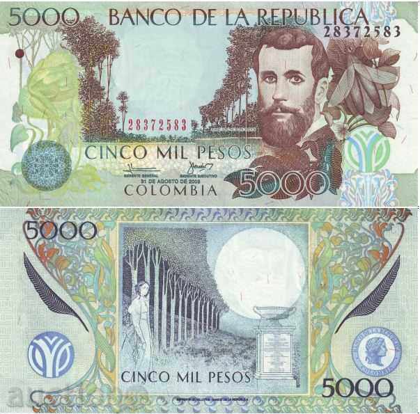 Zorba LICITAȚII COLUMBIA 5000 peso 2009 UNC