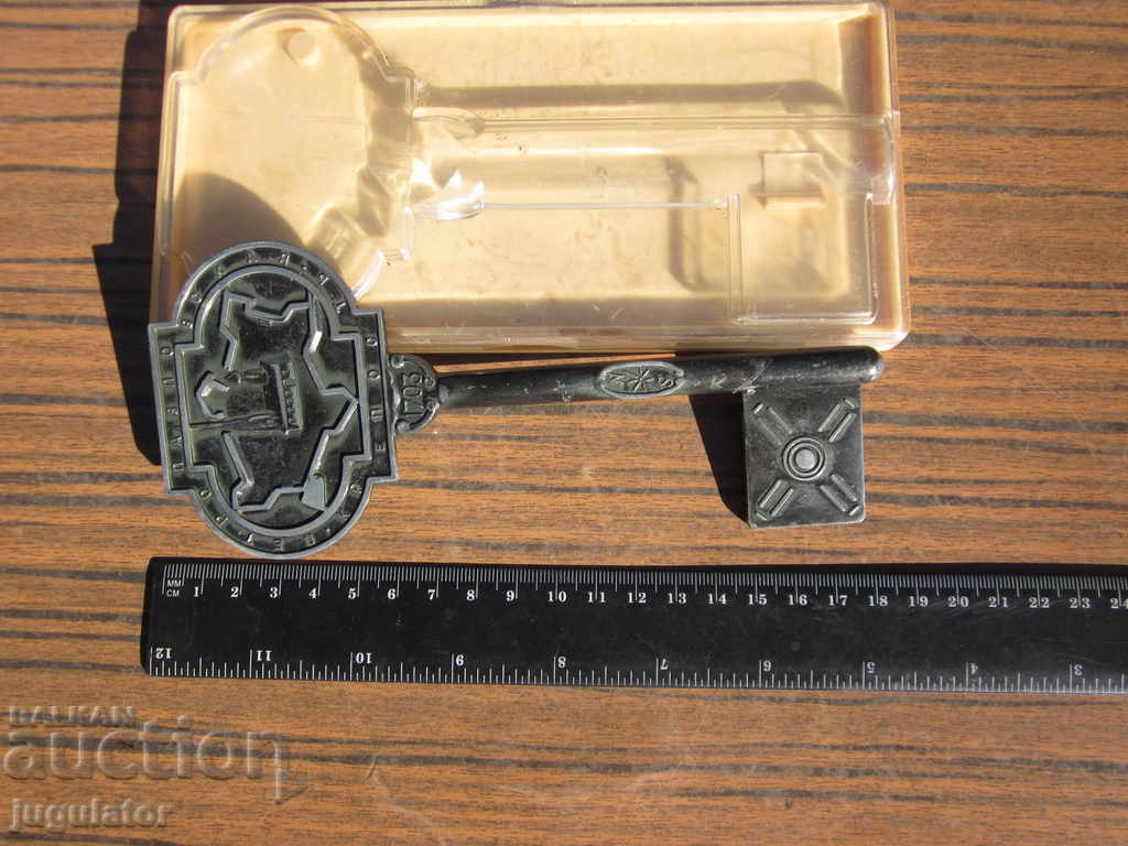 old Russian large metal key with box - 5