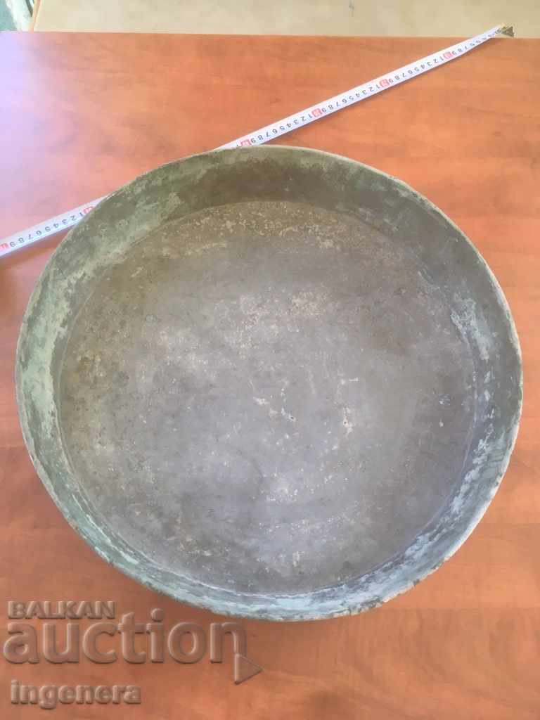TRAY COPPER COPPER SINCE THE BEGINNING OF THE LAST CENTURY-1530 GR HUGE