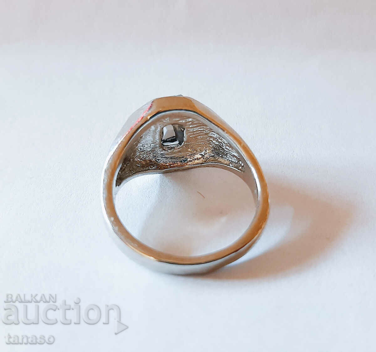 Delivery of Men's ring with blue zircon and topaz