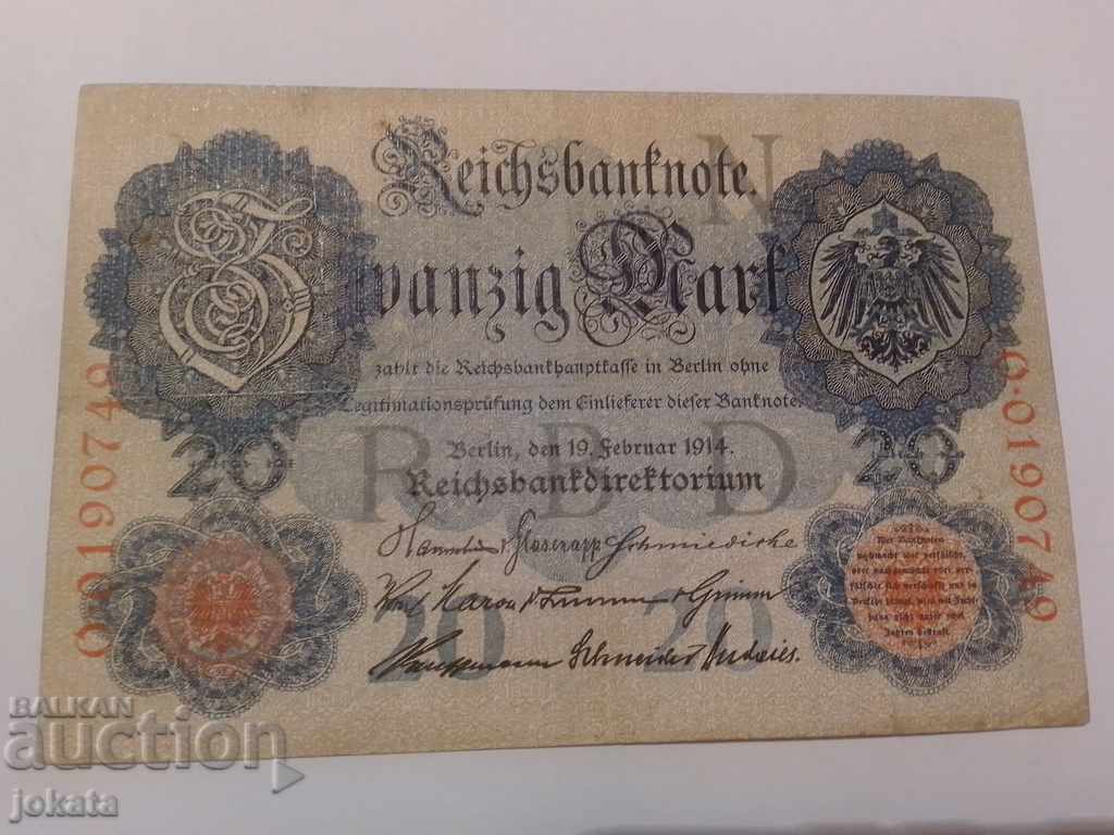 20 марки 1914г 20 марки 1914г
