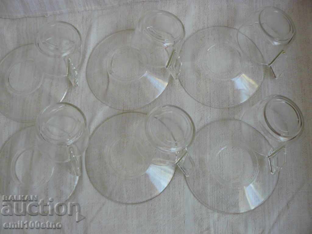 Сервиз за кафе стъкло SIMAX Чехословакия - 5 Сервиз за кафе стъкло SIMAX Чехословакия - 5