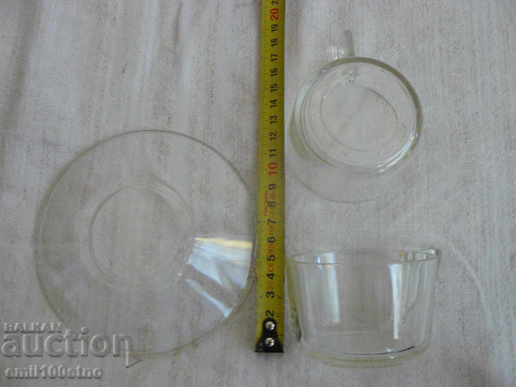 Сервиз за кафе стъкло SIMAX Чехословакия - 6 Сервиз за кафе стъкло SIMAX Чехословакия - 6