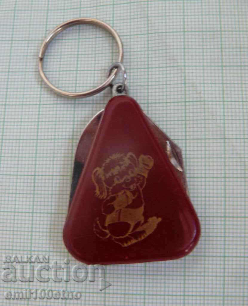 Keychain with knife and opener - Boxing Tournament Athens 89