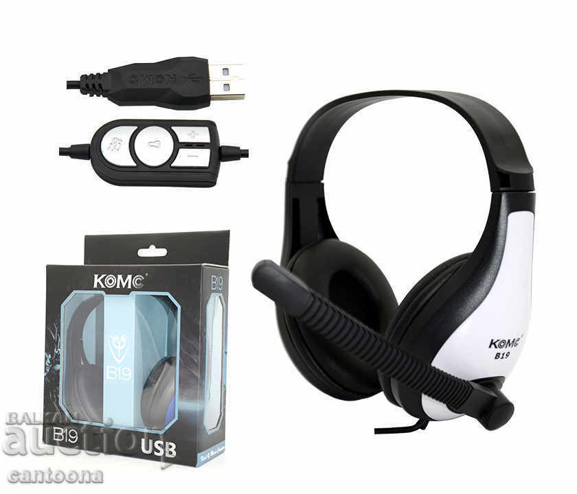 Ακουστικά gaming με μικρόφωνο K19 - Σύνδεση USB