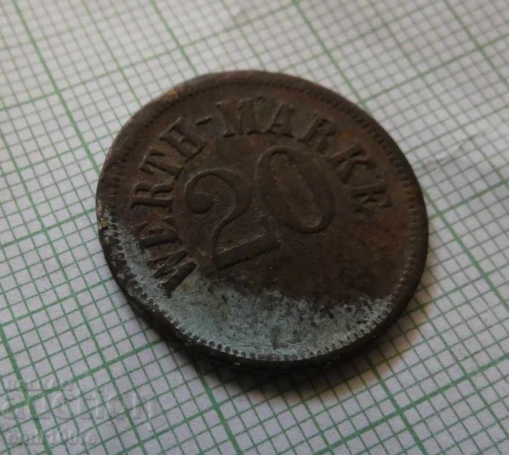 Token 20 WERTH Marke with price 5.00 BGN | € 2.56 Token 20 WERTH Marke with price 5.00 BGN | € 2.56