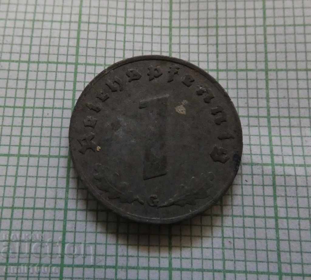 1 пфениг 1942 г. G Германия