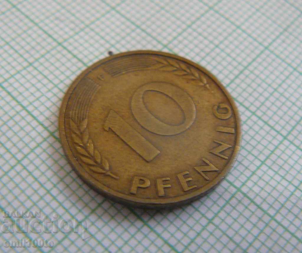 10 pfennig 1950 F Germany with price 1.00 BGN | € 0.51 10 pfennig 1950 F Germany with price 1.00 BGN | € 0.51