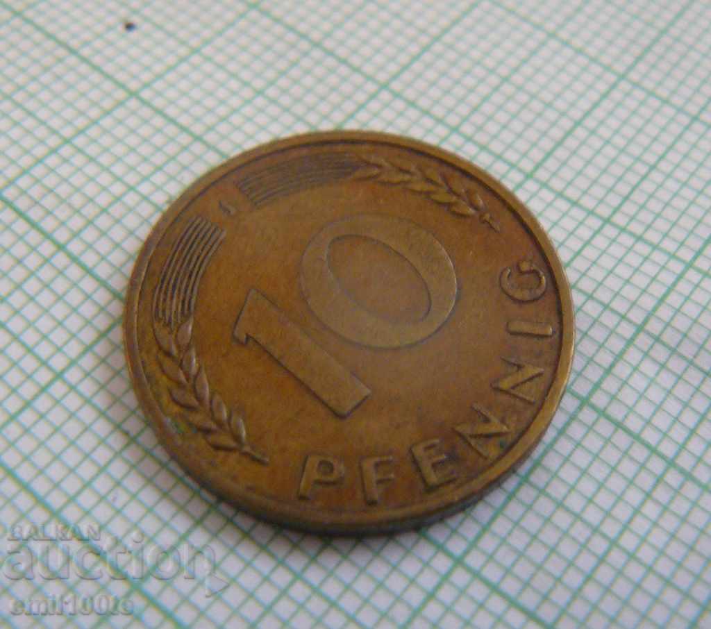 Auction 10 pfennig 1950 J Germany Auction 10 pfennig 1950 J Germany