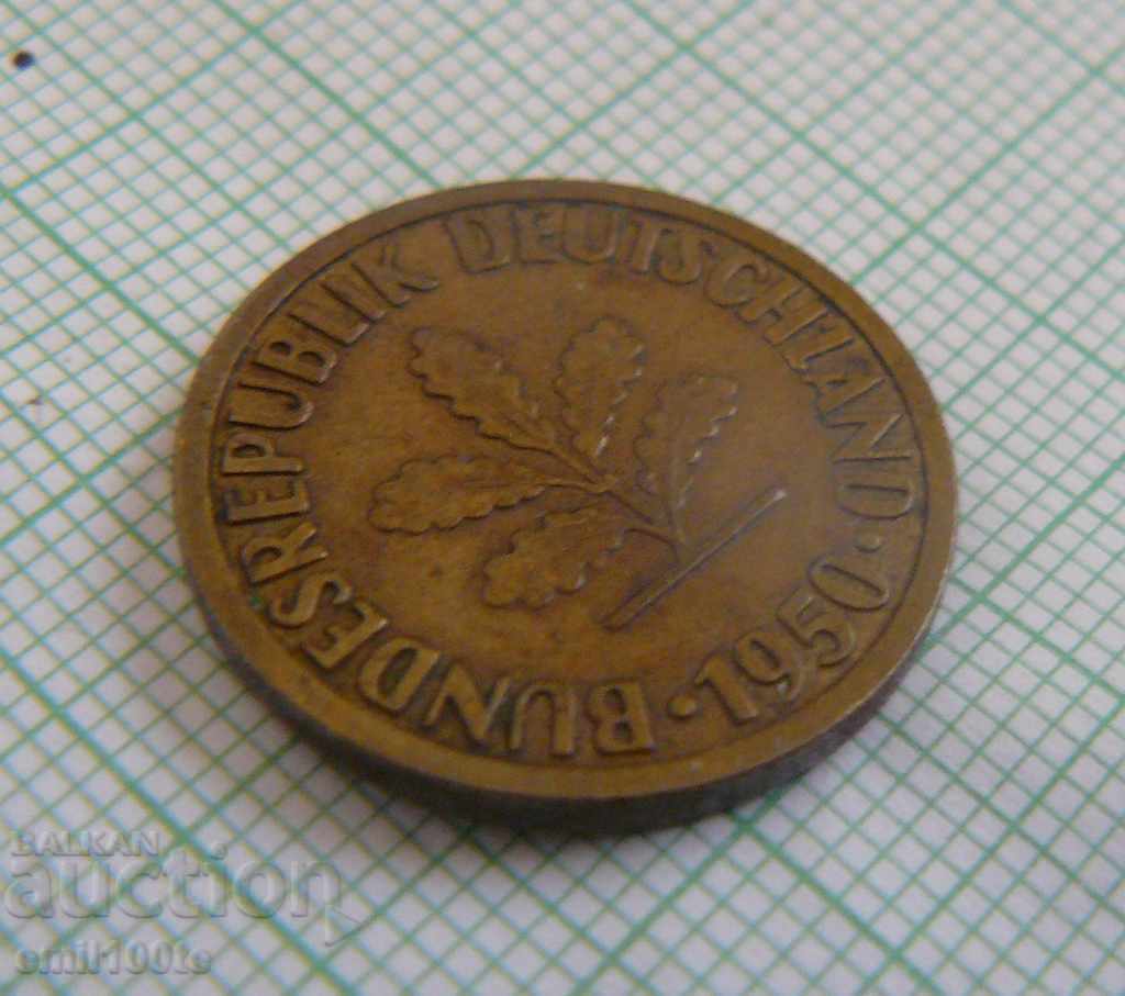 10 pfennig 1950 J Germany - 6 10 pfennig 1950 J Germany - 6