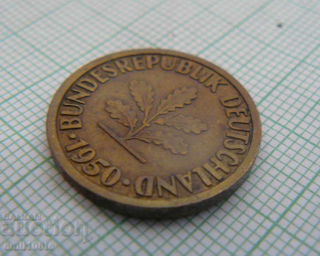 10 pfennig 1950 J Germany - 7 10 pfennig 1950 J Germany - 7