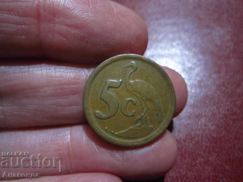 South Africa - 5 cents - 1991